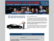 Tablet Screenshot of berkeleyautocare.com